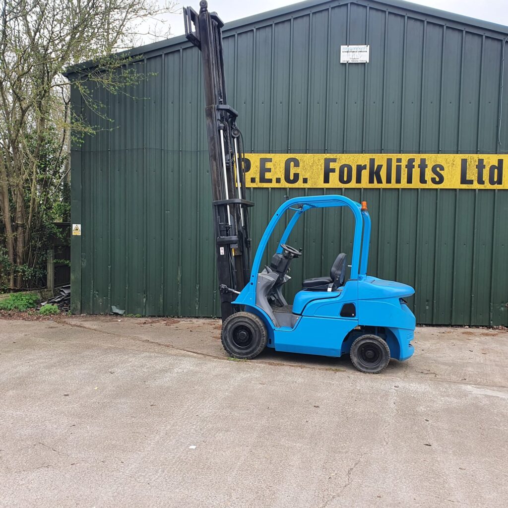 Blue Mitsubishi refurbished forklift